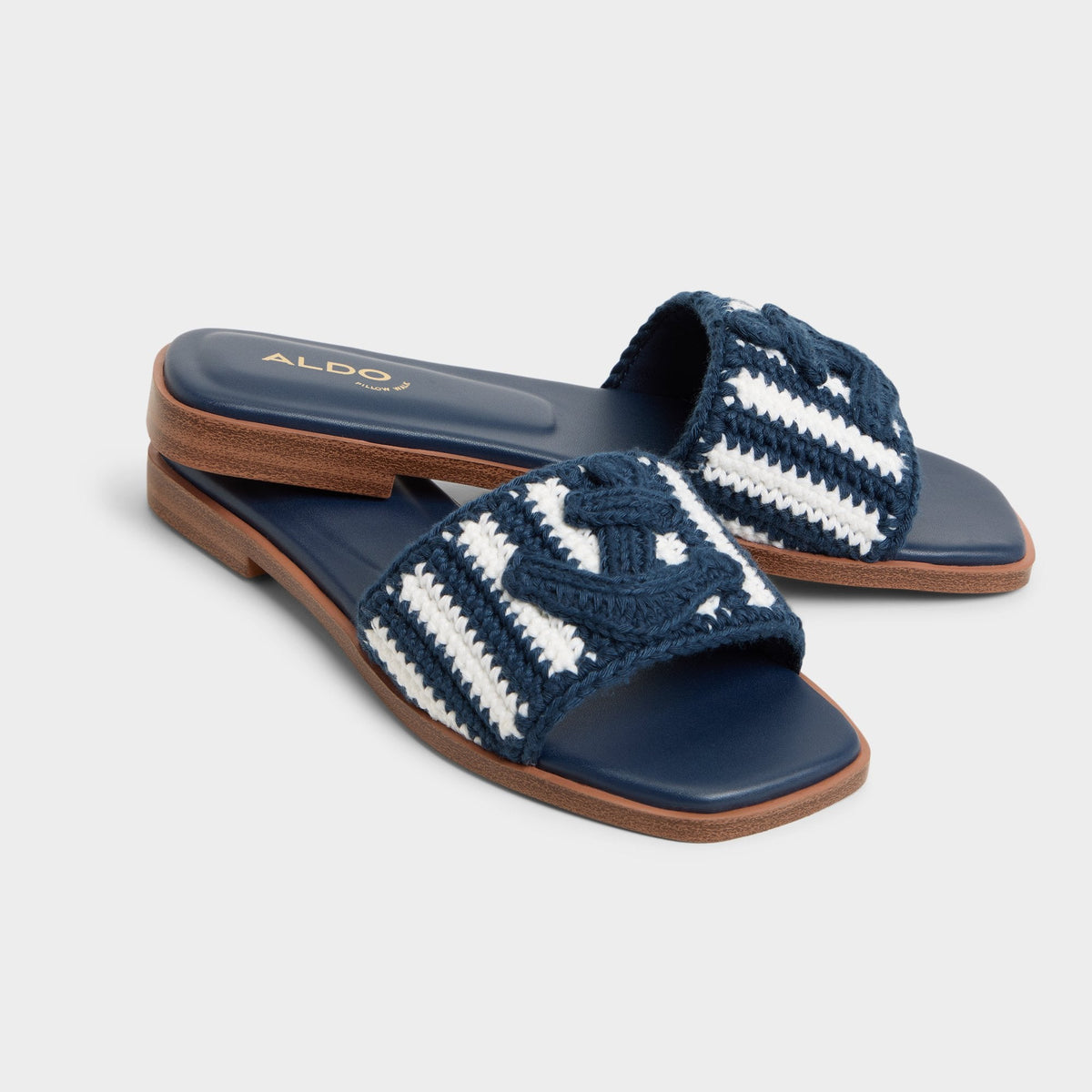 Sabbia Blue Combo Women's Flats - Slide sandal | Aldo