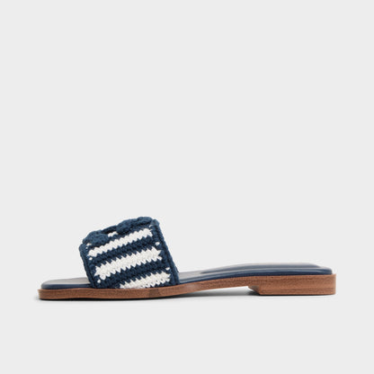 Sabbia Blue Combo Women's Flats - Slide sandal | Aldo