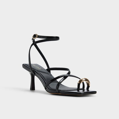 Elodiah Black Women's Travel essentials - Strappy heeled sandal, Stiletto heel | Aldo