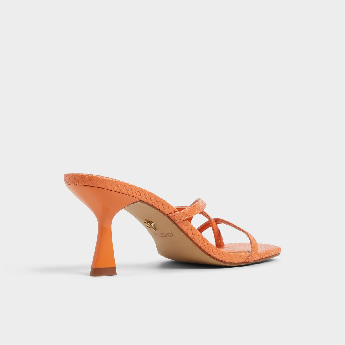 Calypsa Medium Orange Women's Heeled mules - Strappy heeled sandal | Aldo