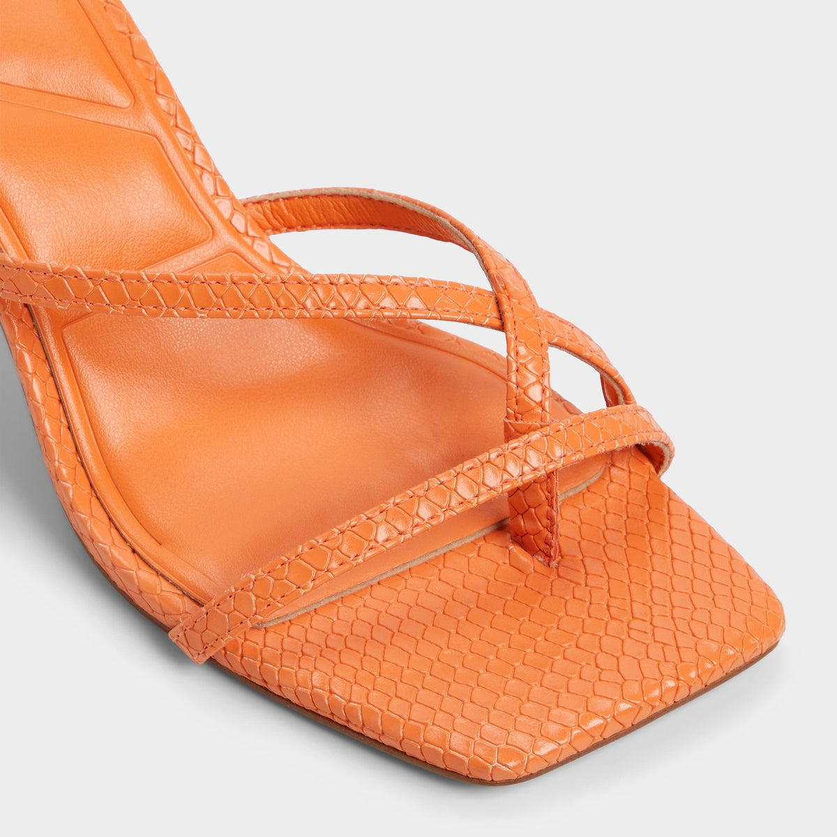 Calypsa Medium Orange Women's Heeled mules - Strappy heeled sandal | Aldo