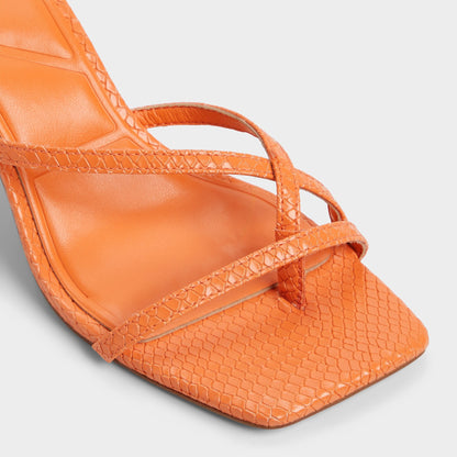 Calypsa Medium Orange Women's Heeled mules - Strappy heeled sandal | Aldo