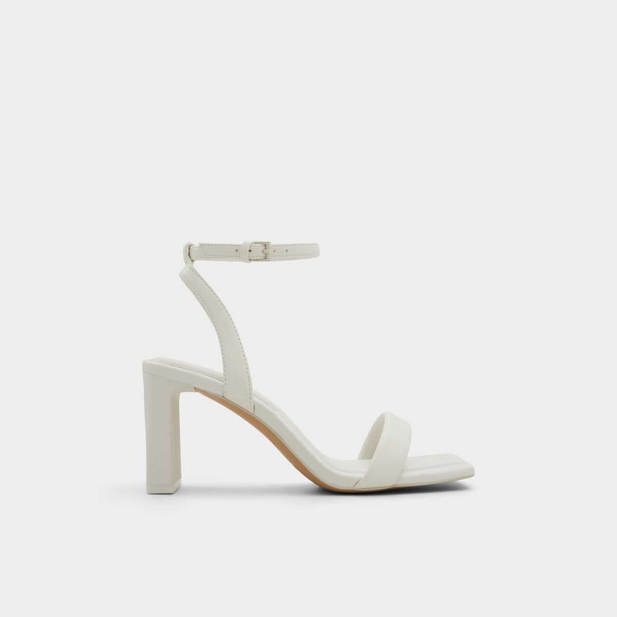 Aurorai White/Bone Women's Strappy sandals - Strappy heeled sandal, Block heel | Aldo