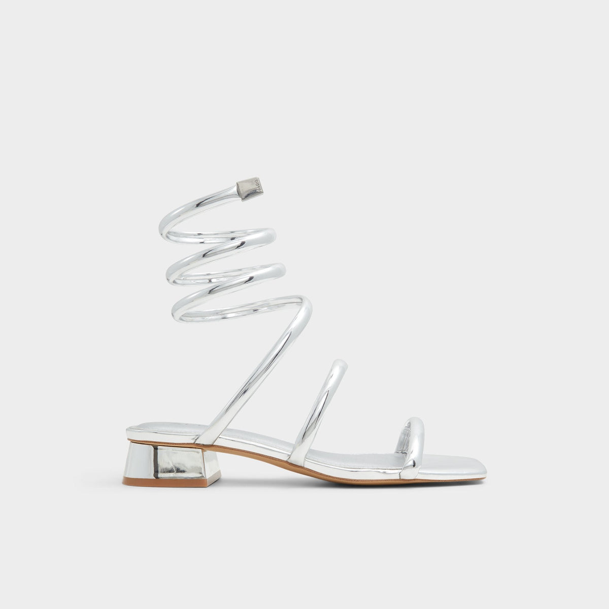 Spinna in Silver - Strappy sandal, Block heel | Aldo