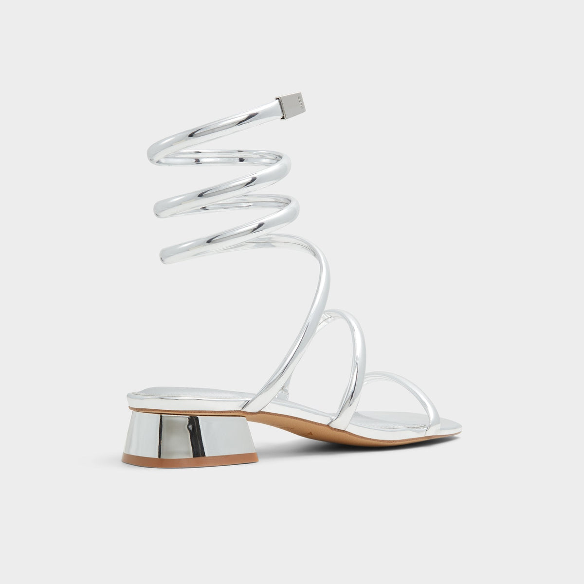 Spinna in Silver - Strappy sandal, Block heel | Aldo
