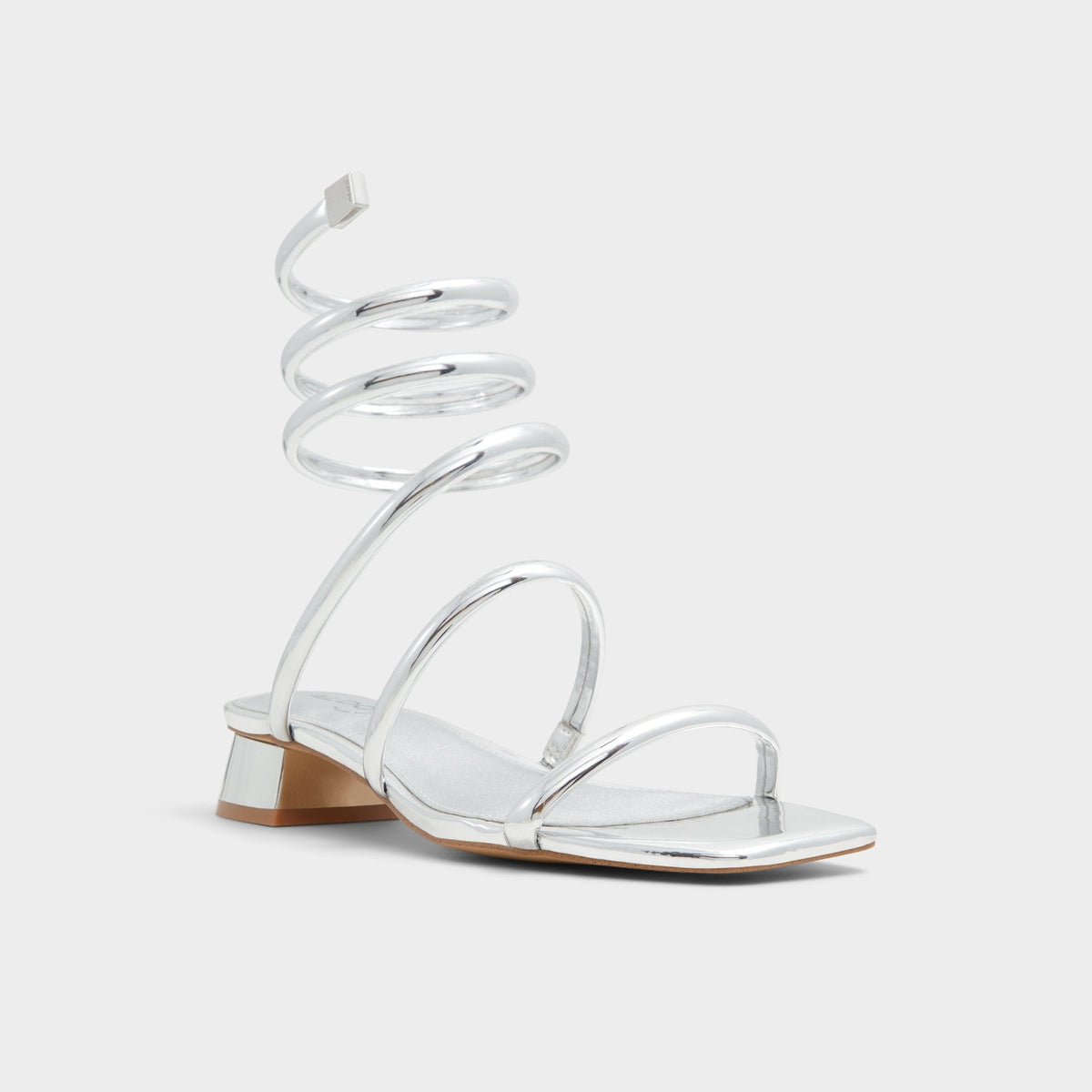 Spinna in Silver - Strappy sandal, Block heel | Aldo