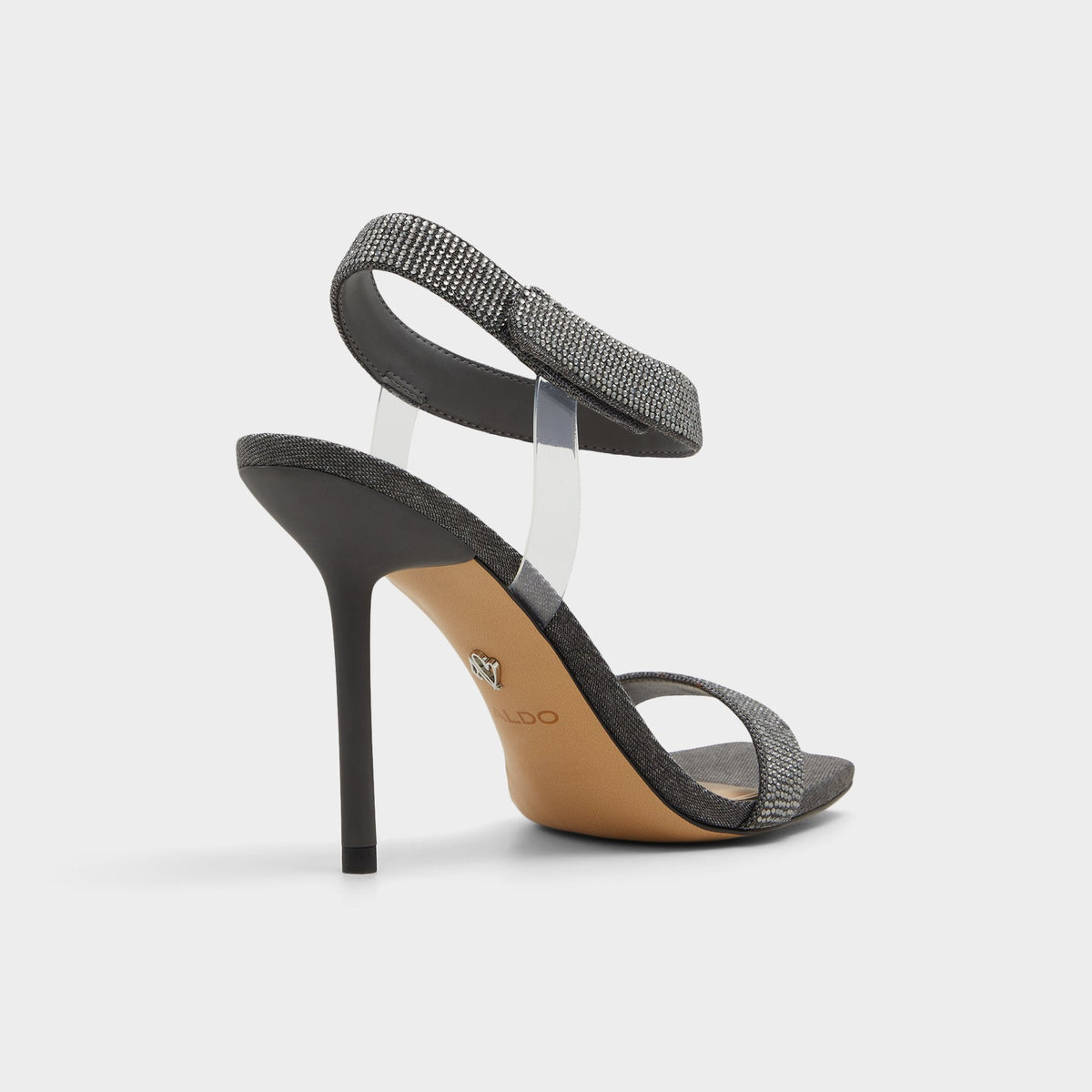 Rosy Dark Grey Women's Strappy sandals - Strappy heeled sandal | Aldo