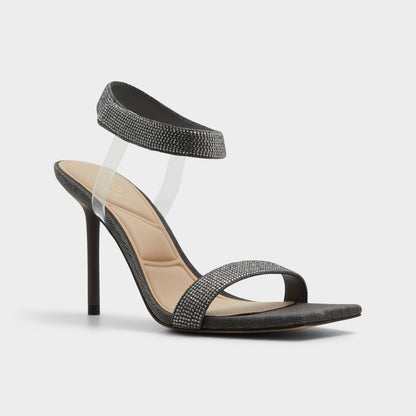 Rosy Dark Grey Women's Strappy sandals - Strappy heeled sandal | Aldo