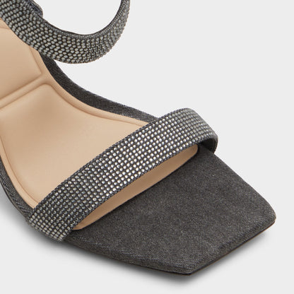 Rosy Dark Grey Women's Strappy sandals - Strappy heeled sandal | Aldo