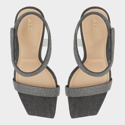 Rosy Dark Grey Women's Strappy sandals - Strappy heeled sandal | Aldo
