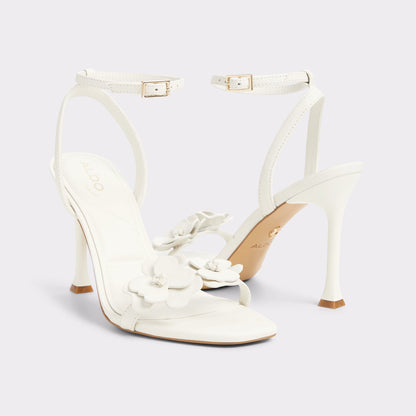Daisylily White/Bone Women's Heeled sandals - Strappy heeled sandal, Stiletto heel | Aldo