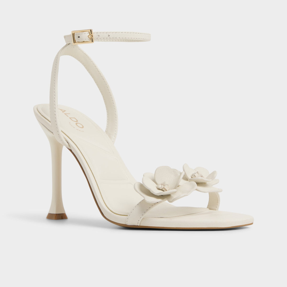 Daisylily White/Bone Women's Heeled sandals - Strappy heeled sandal, Stiletto heel | Aldo