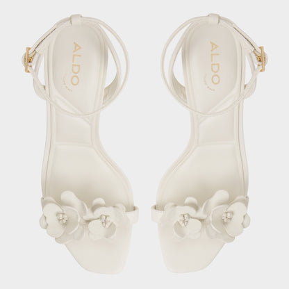 Daisylily White/Bone Women's Heeled sandals - Strappy heeled sandal, Stiletto heel | Aldo