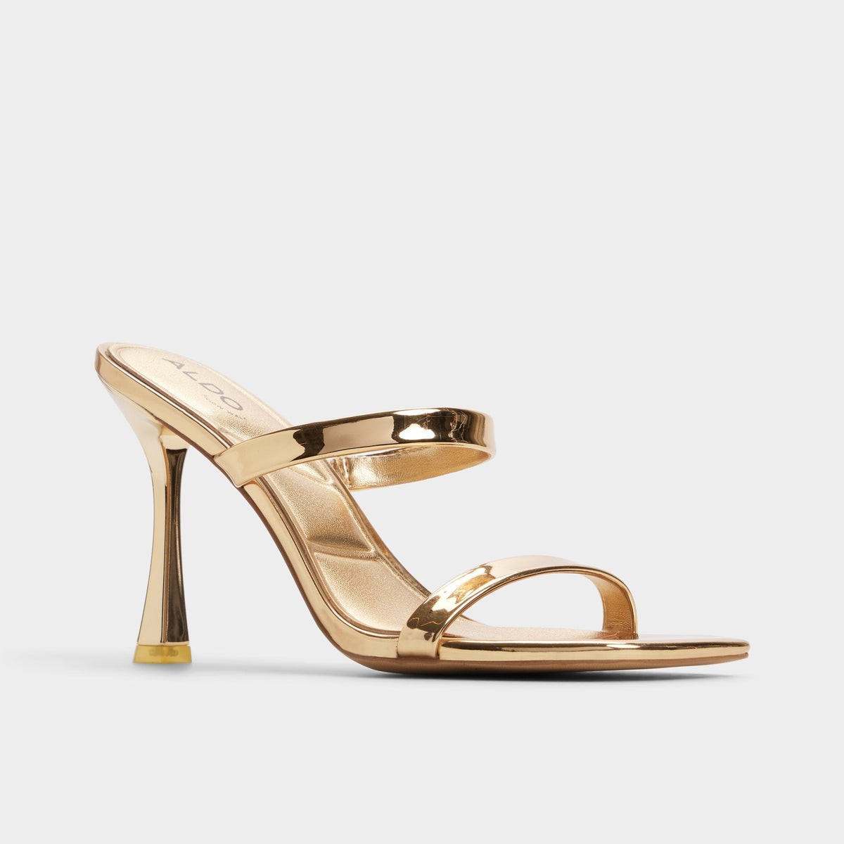 Evalyn in Gold - Strappy heeled sandal, Stiletto heel | Aldo