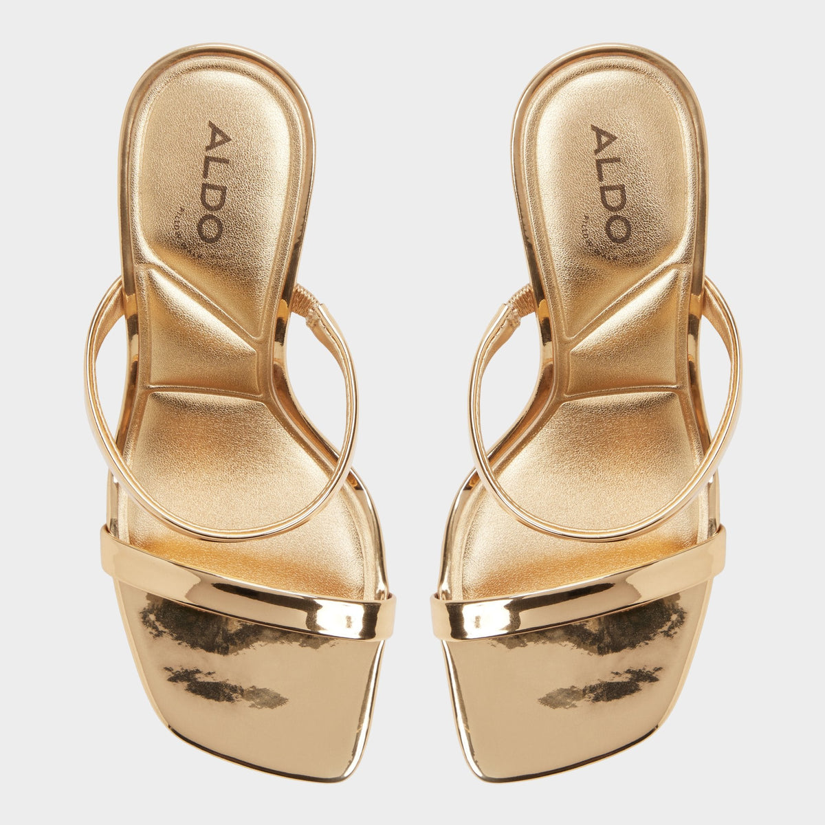 Evalyn in Gold - Strappy heeled sandal, Stiletto heel | Aldo