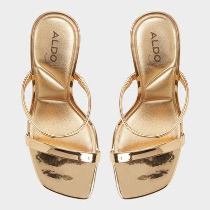 Evalyn in Gold - Strappy heeled sandal, Stiletto heel | Aldo