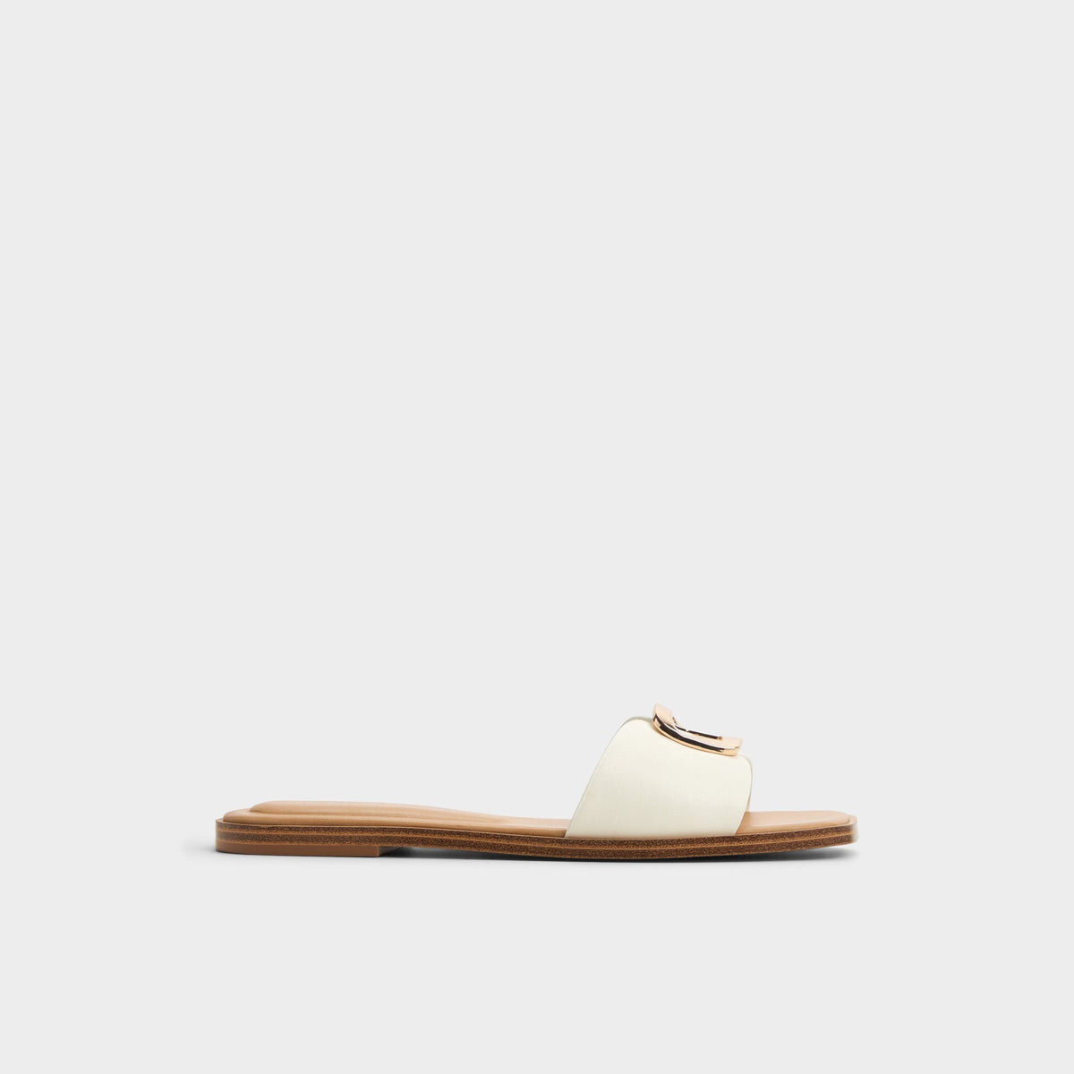 Tidella White Women's Flats - Slide sandal | Aldo