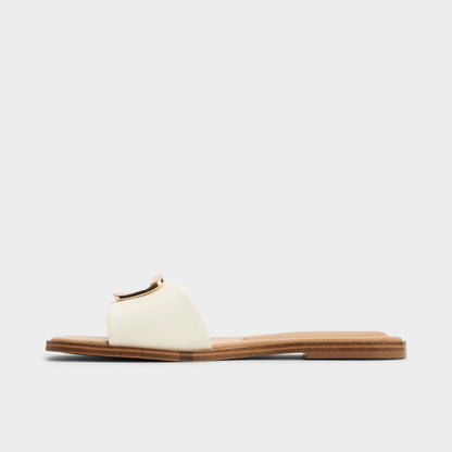 Tidella White Women's Flats - Slide sandal | Aldo