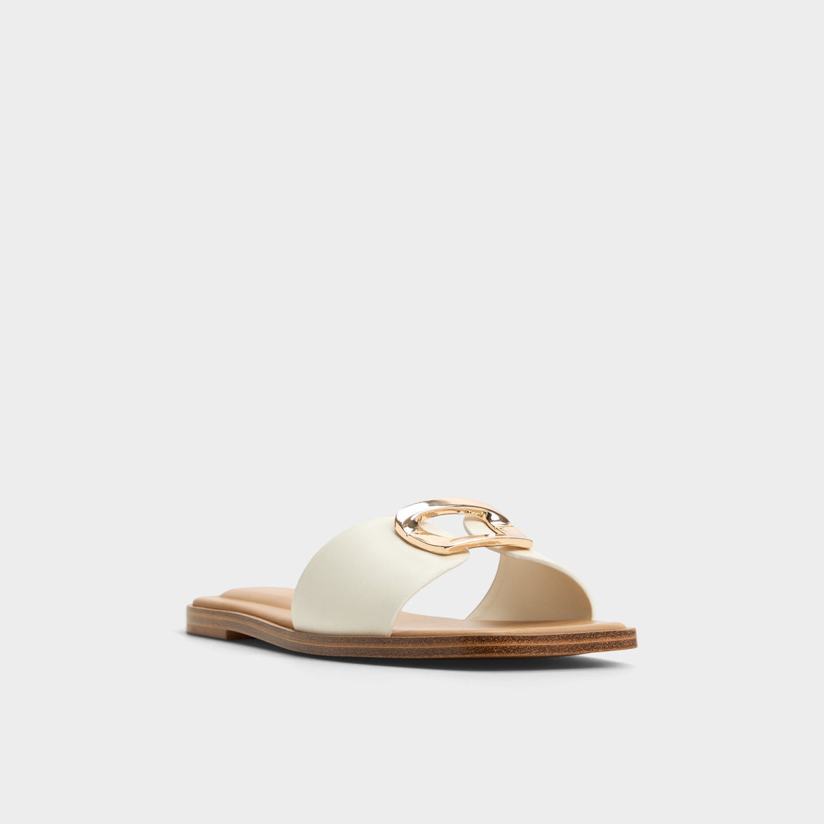 Tidella White Women's Flats - Slide sandal | Aldo