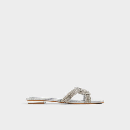 Karlina Silver Women's Iridescent metallics - Slide sandal | Aldo