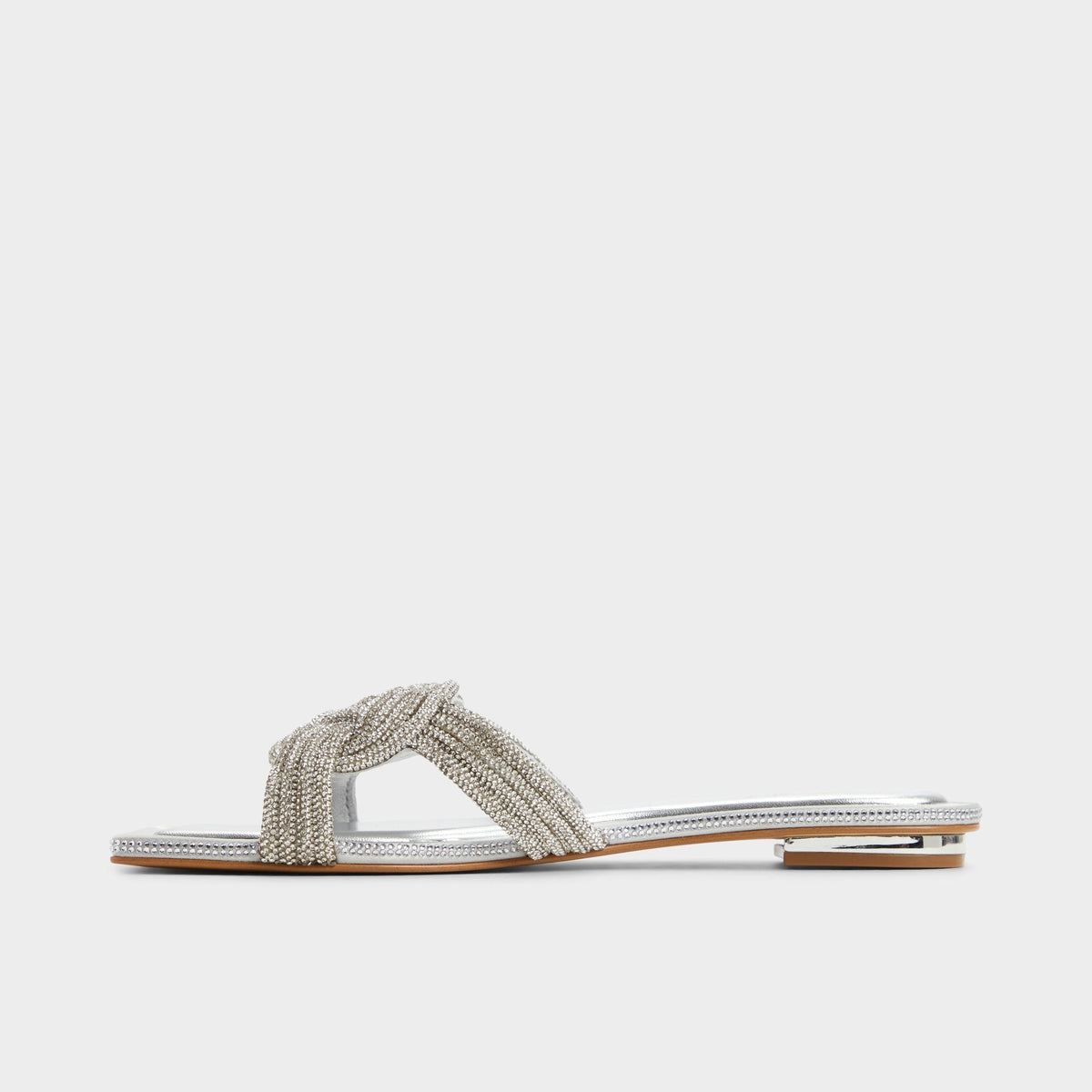 Karlina Silver Women's Iridescent metallics - Slide sandal | Aldo