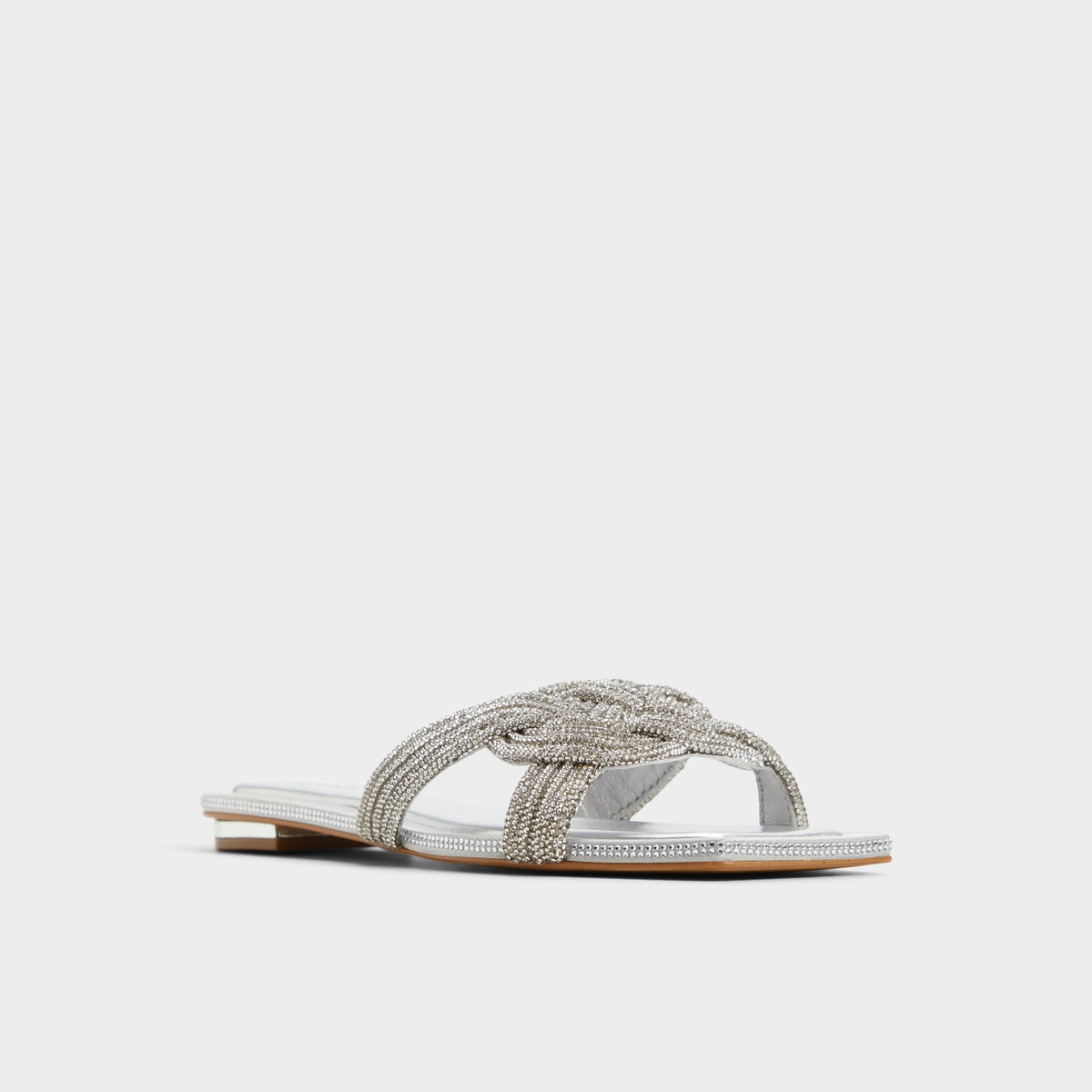 Karlina Silver Women's Iridescent metallics - Slide sandal | Aldo