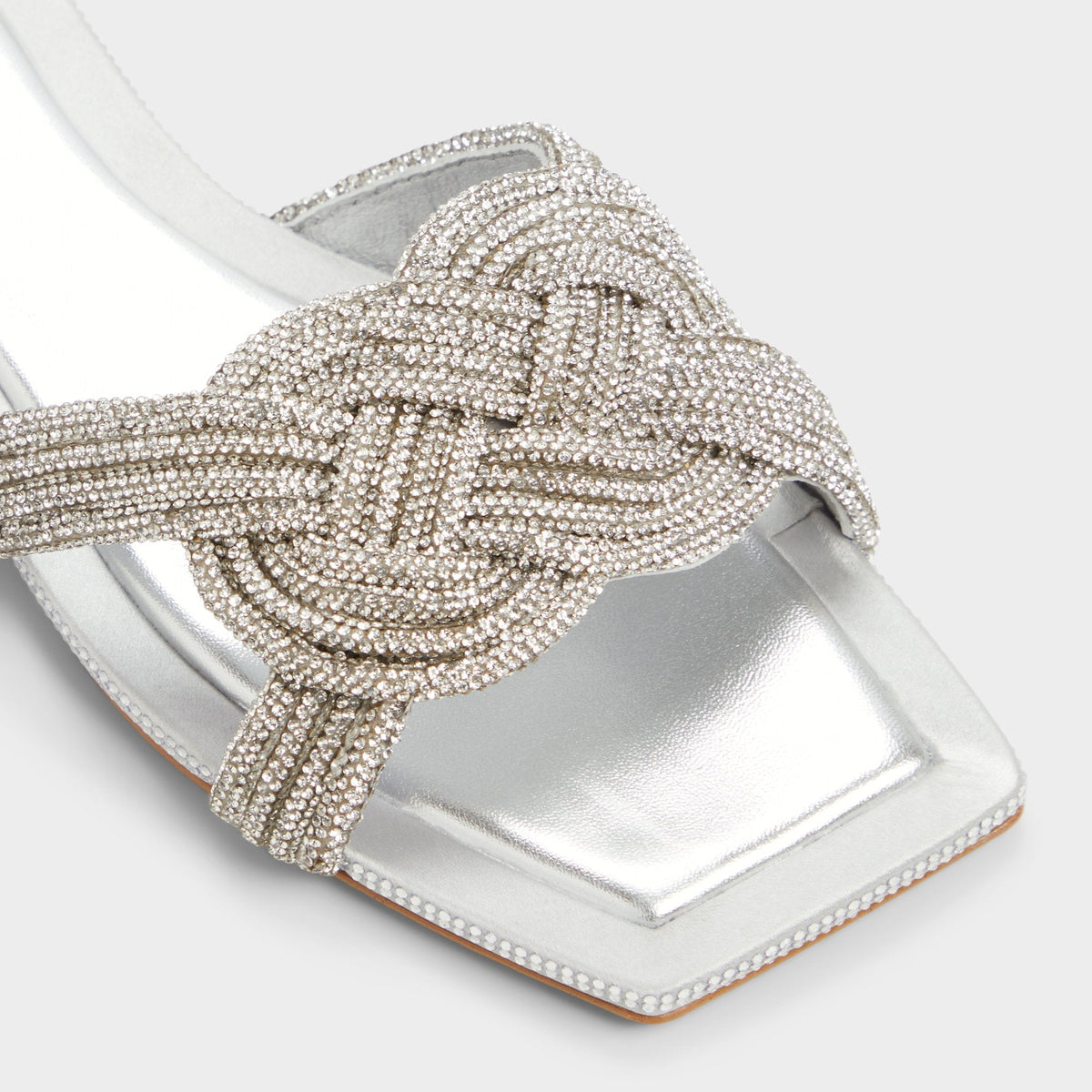 Karlina Silver Women's Iridescent metallics - Slide sandal | Aldo