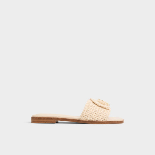 Sabbia Light Beige Women's Flats - Slide sandal | Aldo