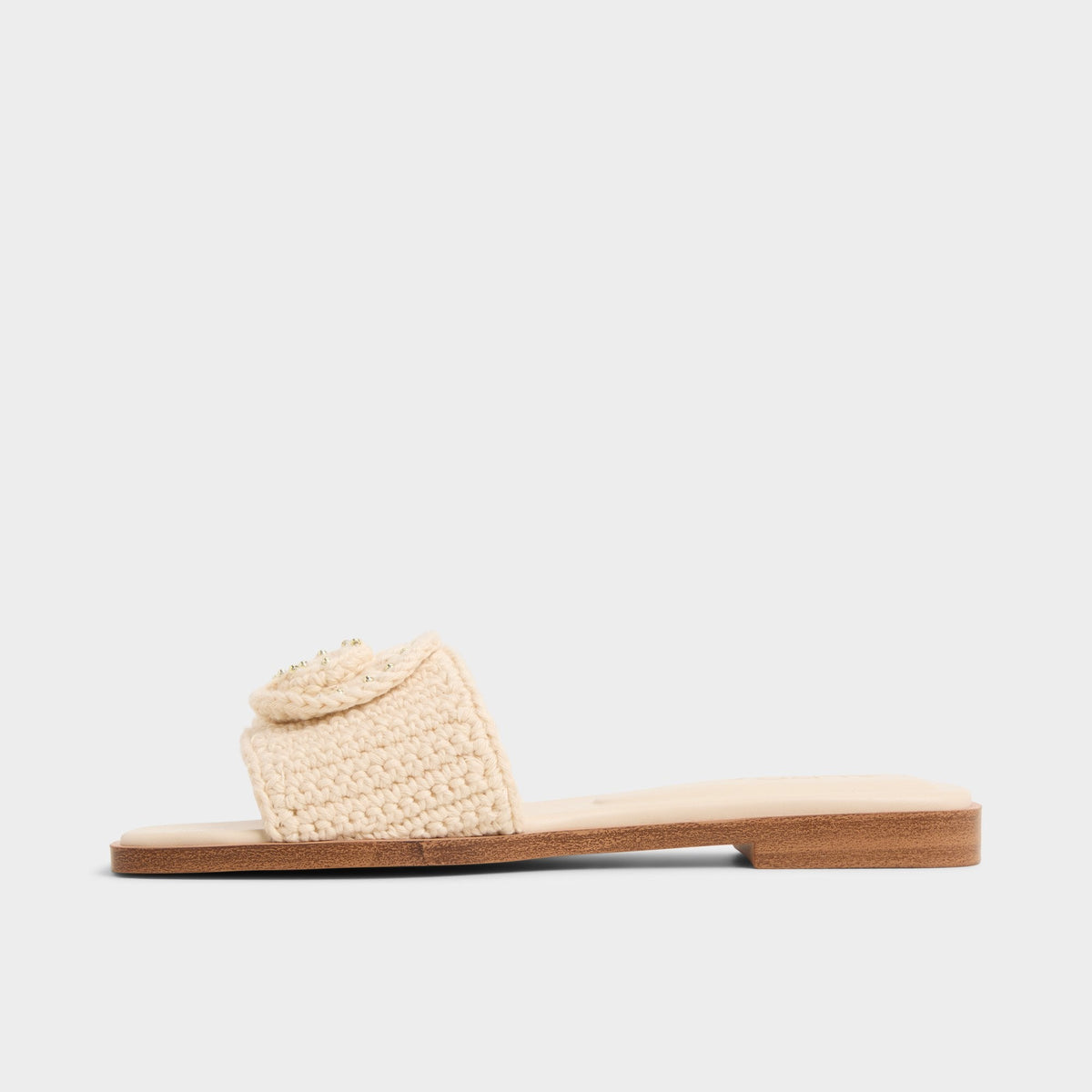 Sabbia Light Beige Women's Flats - Slide sandal | Aldo
