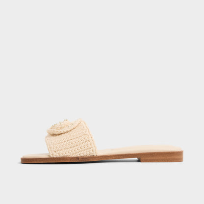 Sabbia Light Beige Women's Flats - Slide sandal | Aldo
