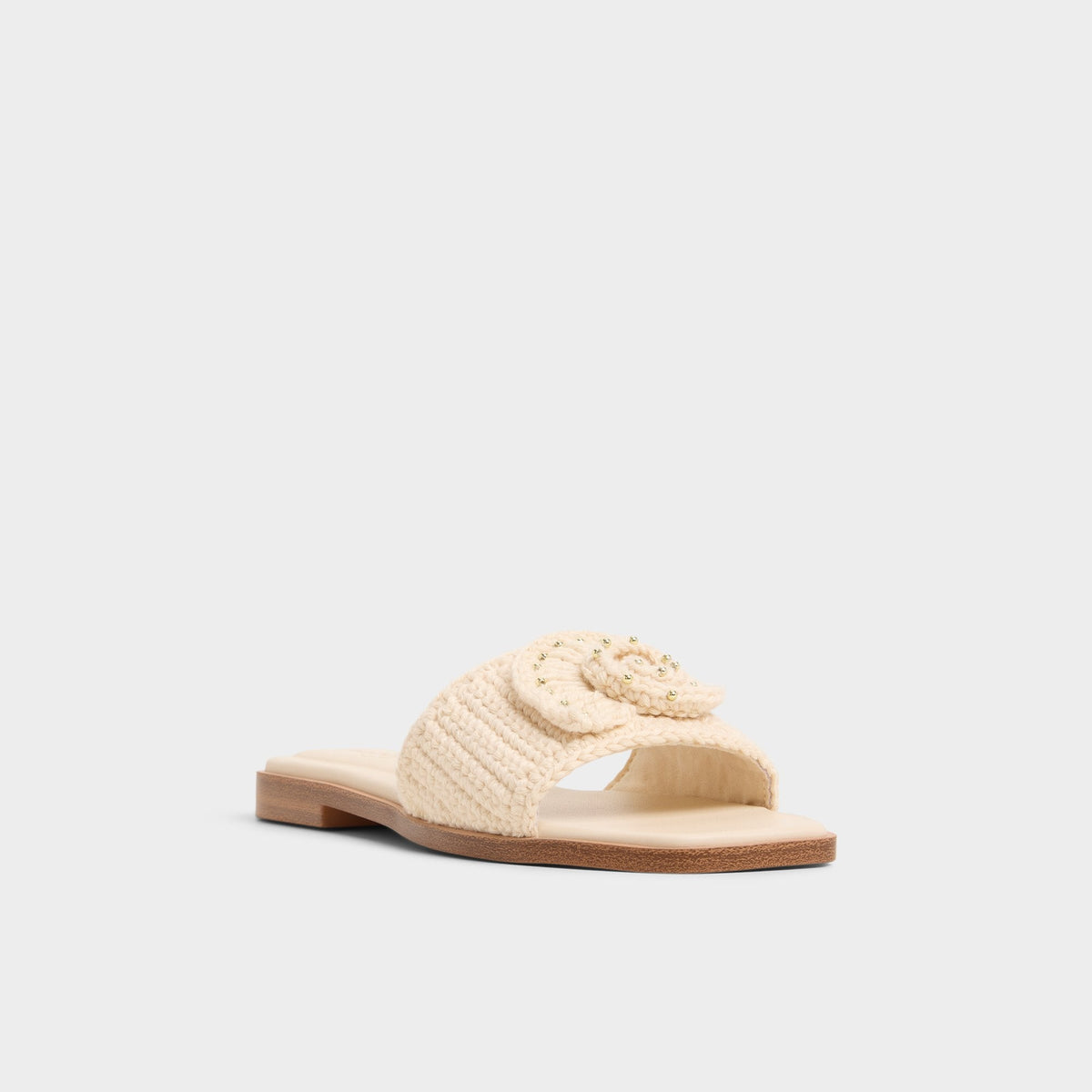 Sabbia Light Beige Women's Flats - Slide sandal | Aldo