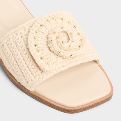 Sabbia Light Beige Women's Flats - Slide sandal | Aldo