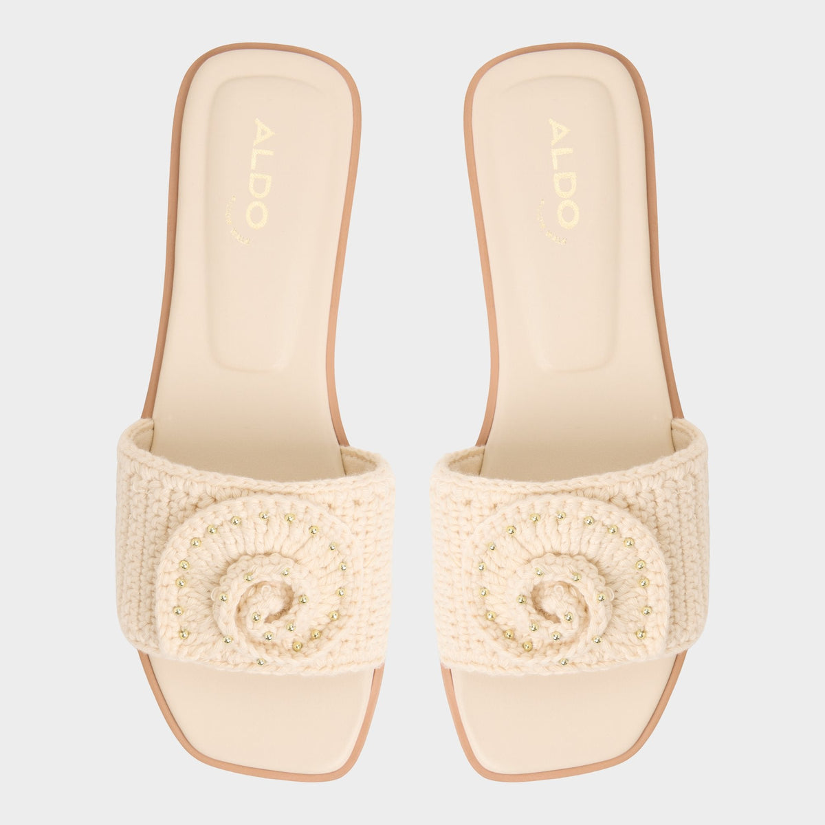 Sabbia Light Beige Women's Flats - Slide sandal | Aldo