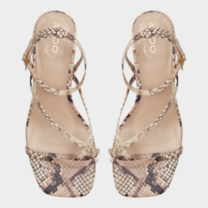 Adrauder in Brown Overflow 13801090 - Strappy block heeled sandal, Block heel | Aldo