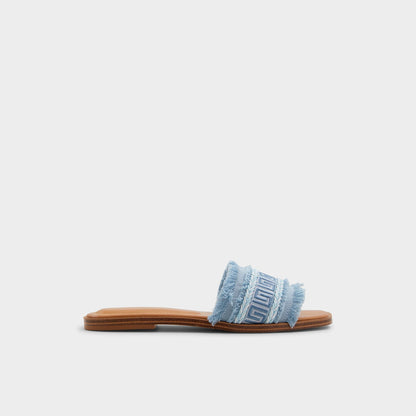 Nalani Medium Blue Women's Flats - Slide sandal | Aldo