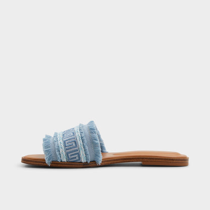 Nalani Medium Blue Women's Flats - Slide sandal | Aldo