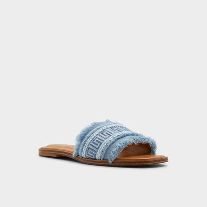 Nalani Medium Blue Women's Flats - Slide sandal | Aldo