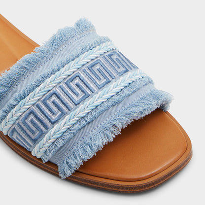 Nalani Medium Blue Women's Flats - Slide sandal | Aldo