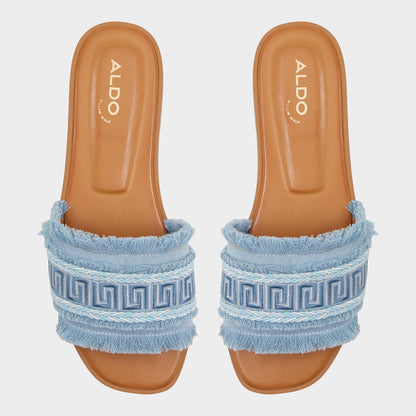 Nalani Medium Blue Women's Flats - Slide sandal | Aldo