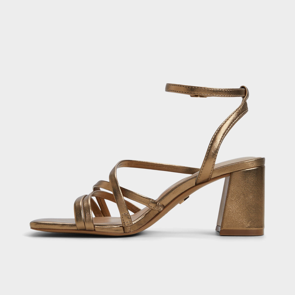 Esther Gold Women's Block heels - Strappy heeled sandal, Block heel | Aldo