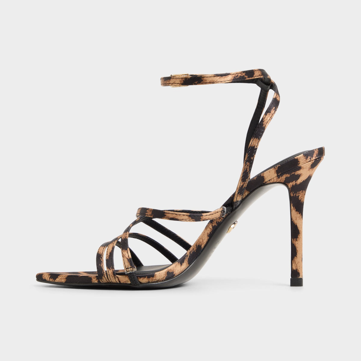 Solania Brown Multi Women's Strappy sandals - Strappy heeled sandal, Stiletto heel | Aldo