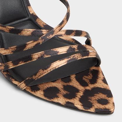 Solania Brown Multi Women's Strappy sandals - Strappy heeled sandal, Stiletto heel | Aldo