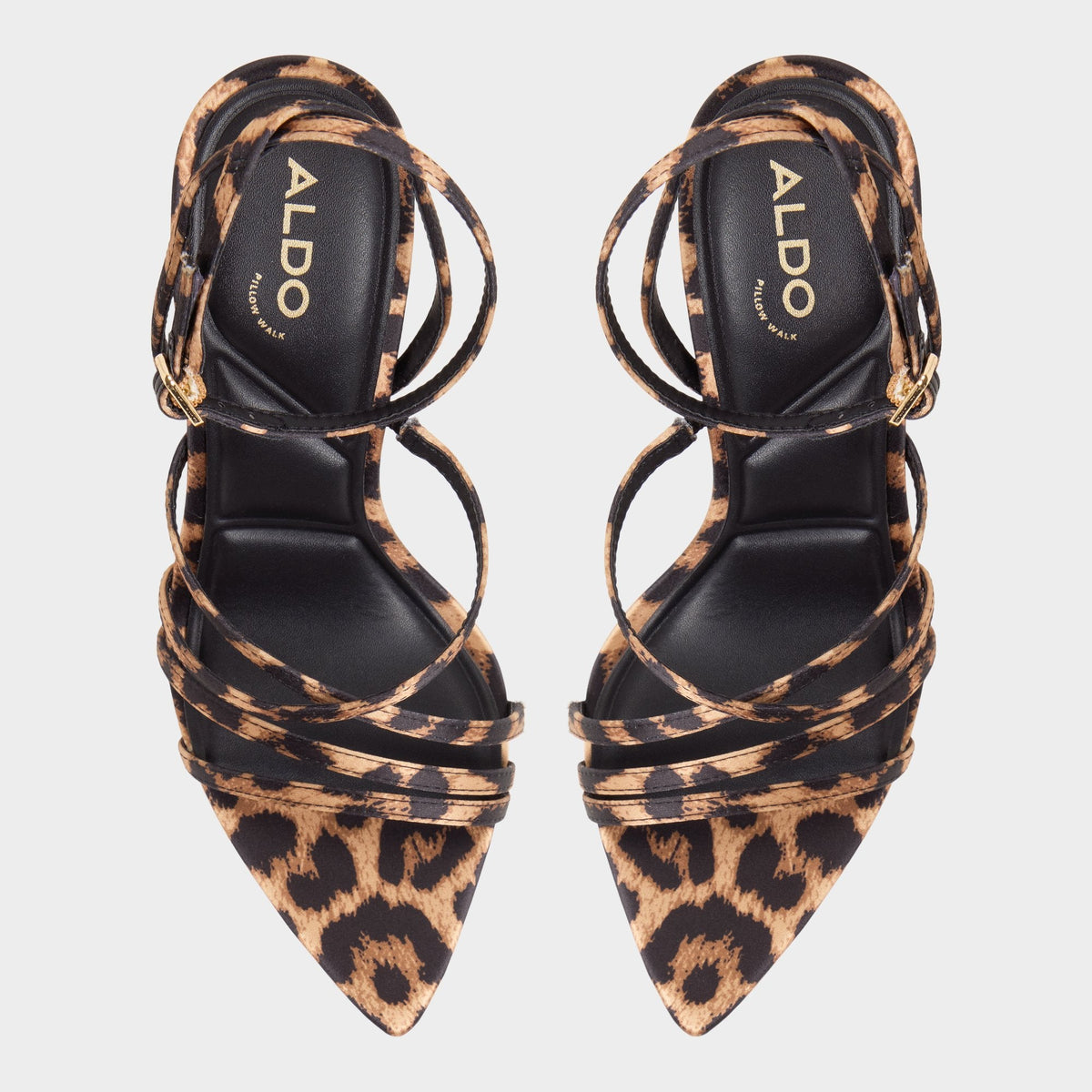 Solania Brown Multi Women's Strappy sandals - Strappy heeled sandal, Stiletto heel | Aldo