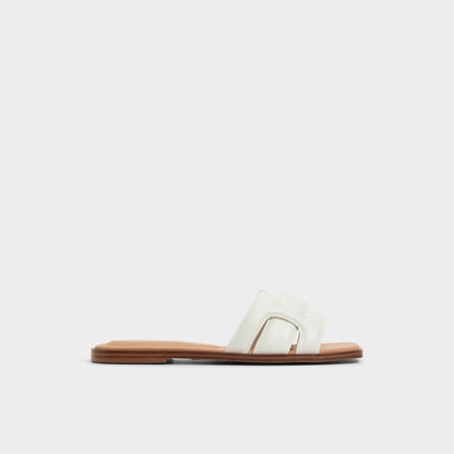 Eleny White Women's Flats - Slide sandal | Aldo