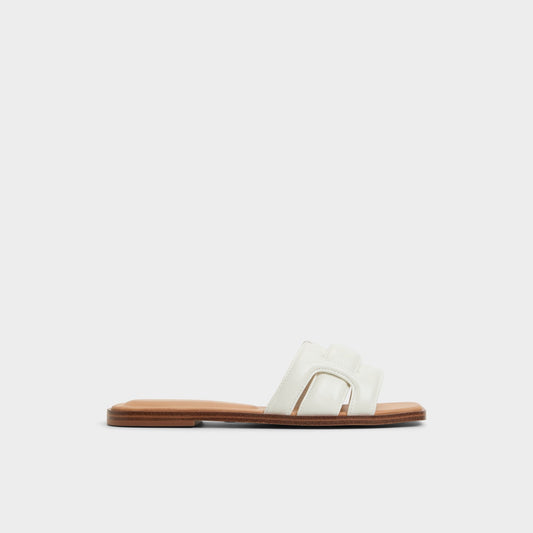 Eleny White Women's Flats - Slide sandal | Aldo