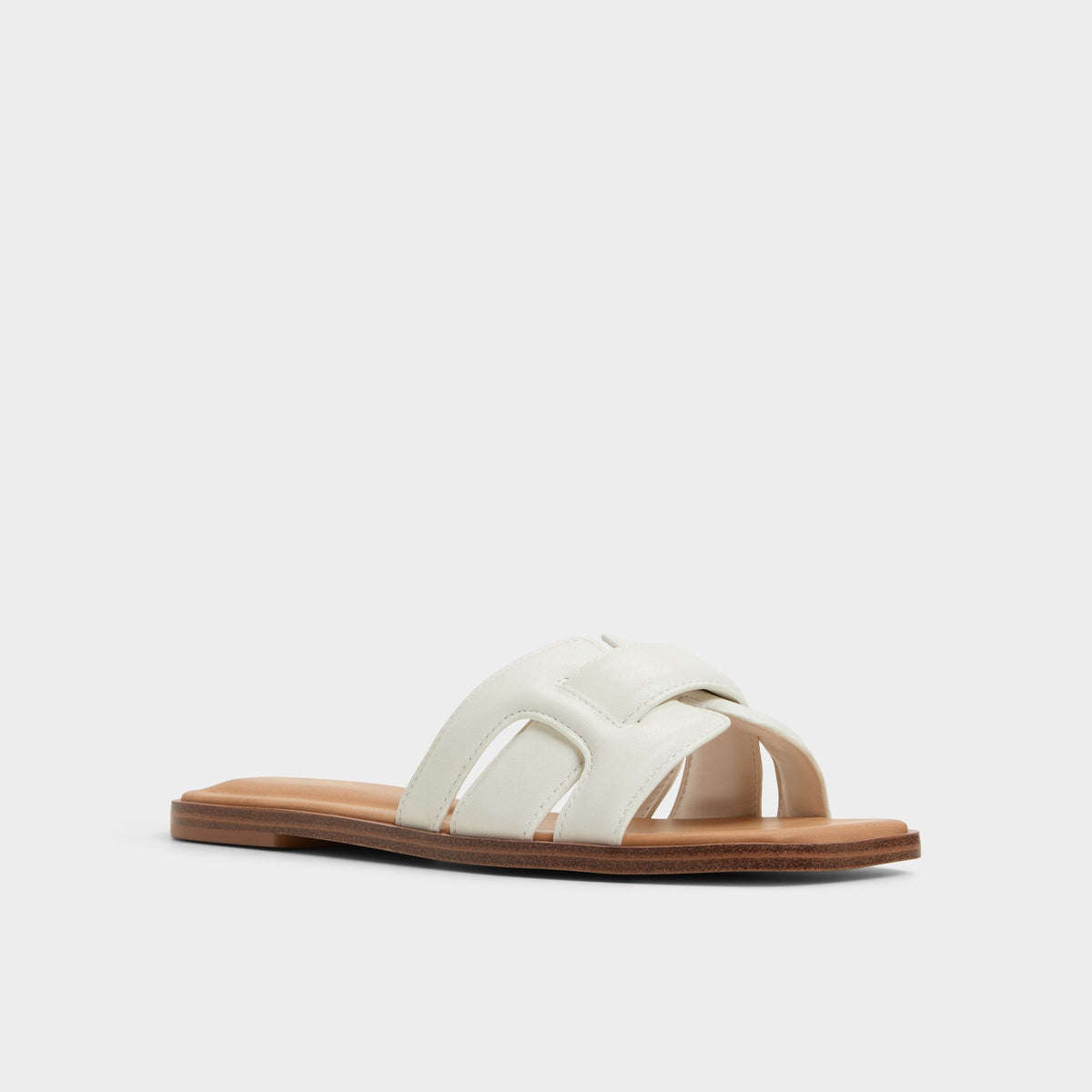 Eleny White Women's Flats - Slide sandal | Aldo