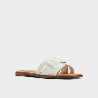 Eleny White Women's Flats - Slide sandal | Aldo