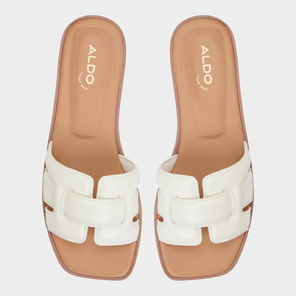 Eleny White Women's Flats - Slide sandal | Aldo