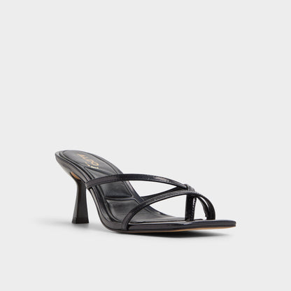 Calypsa Black Women's Animal Prints - Strappy heeled sandal, Block heel | Aldo