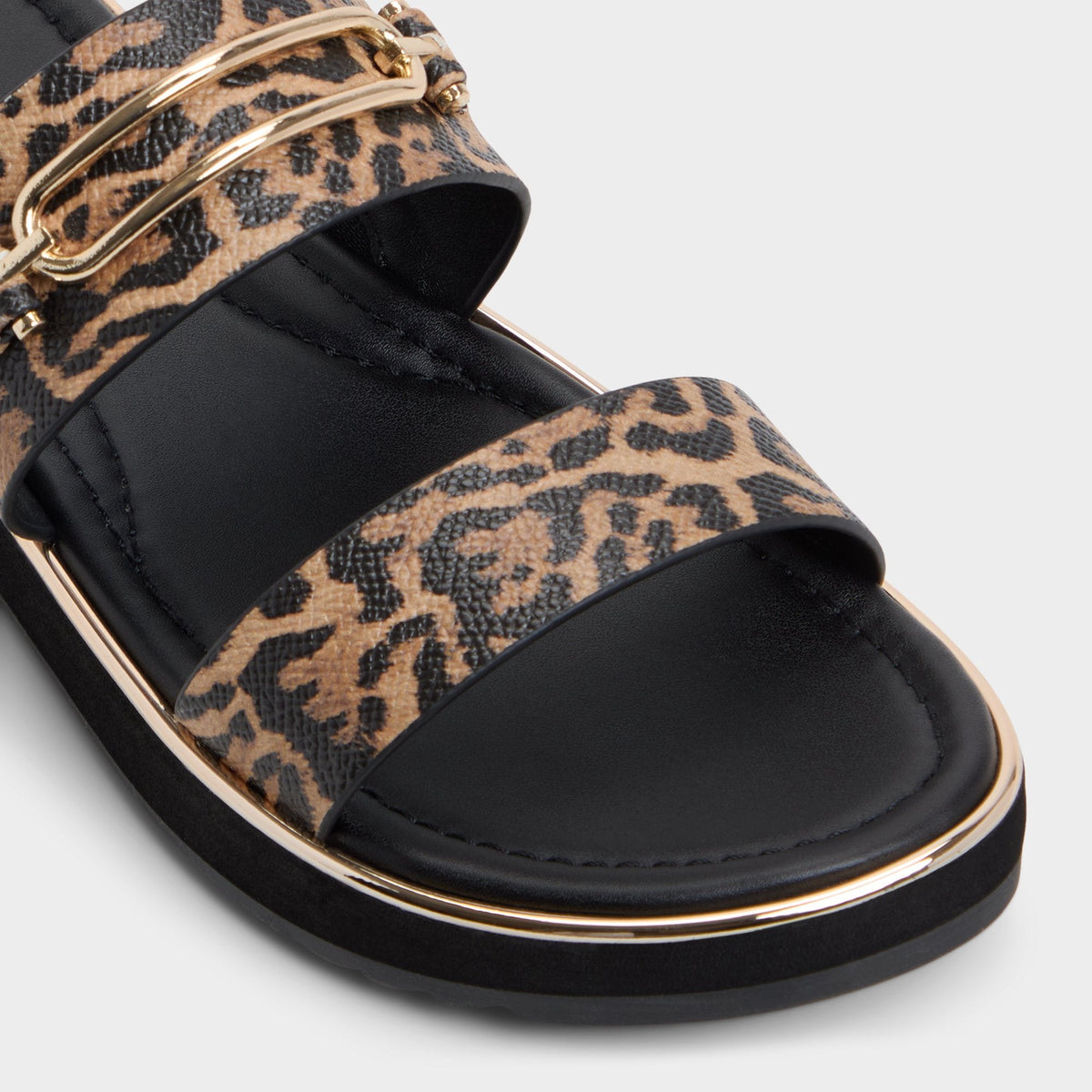 Lagoon Brown Multi Women's Flats - Strappy flat sandal, Footbed sandal | Aldo